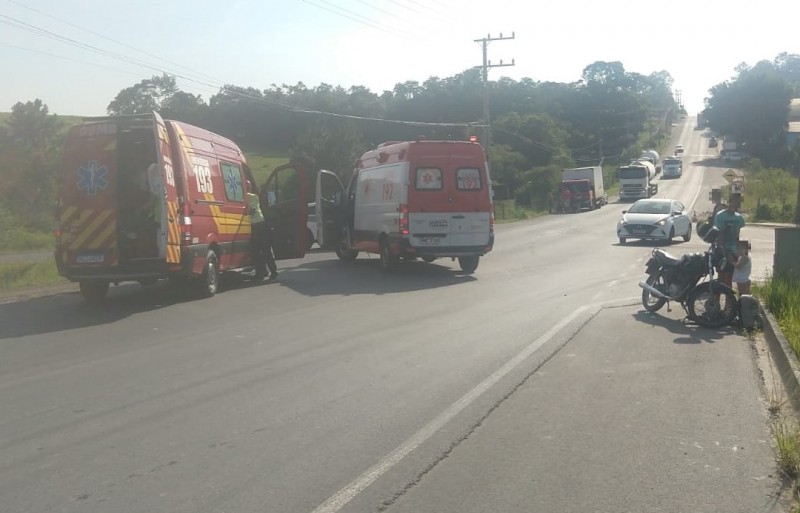 motociclista fica gravemente ferido apos colidir com caminhao em cocal do sul motociclista fica gravemente ferido apos colisao com caminhao em cocal do sul