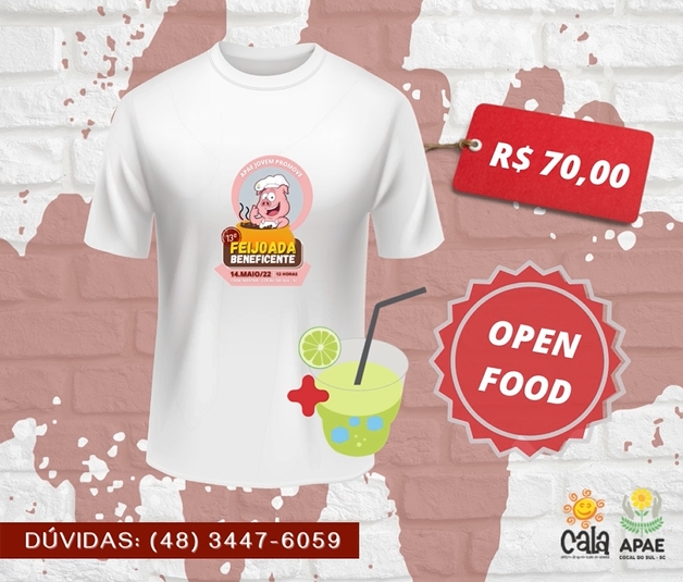 13a feijoada da apae camisetas ja estao a venda matera