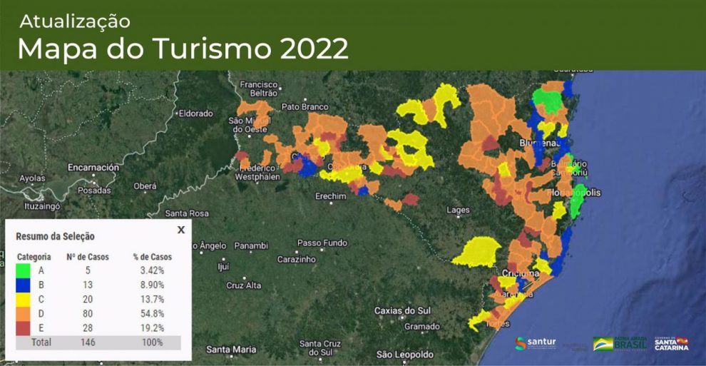 com validacao do ministerio santa catarina tem nova atualizacao do mapa do turismo atualizacao mapa de turismo