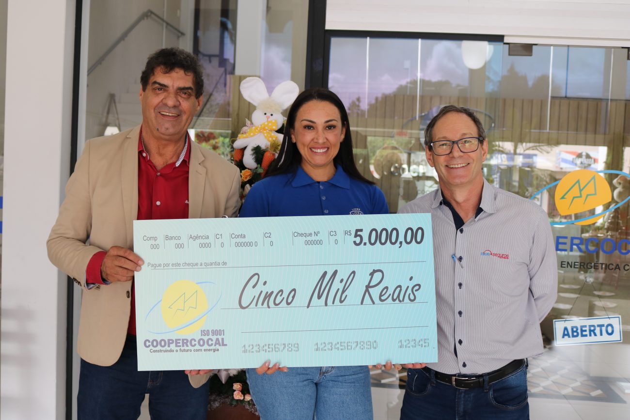 coopercocal realiza repasse de r 42 mil do fates para entidades lions clube de cocal do sul