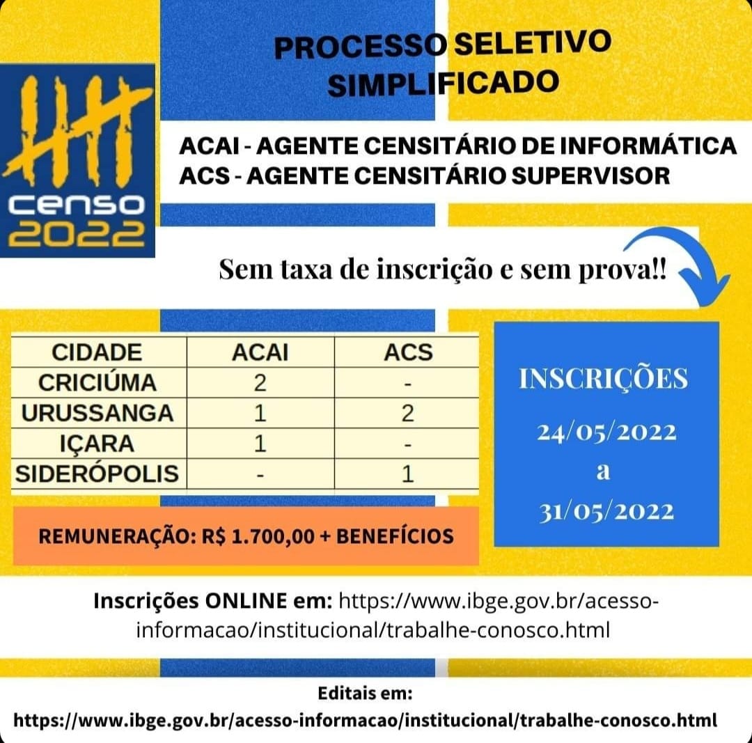 novos processos seletivos do ibge ampliam vagas para o censo 2022 whatsapp image 2022 05 26 at 00.40.54