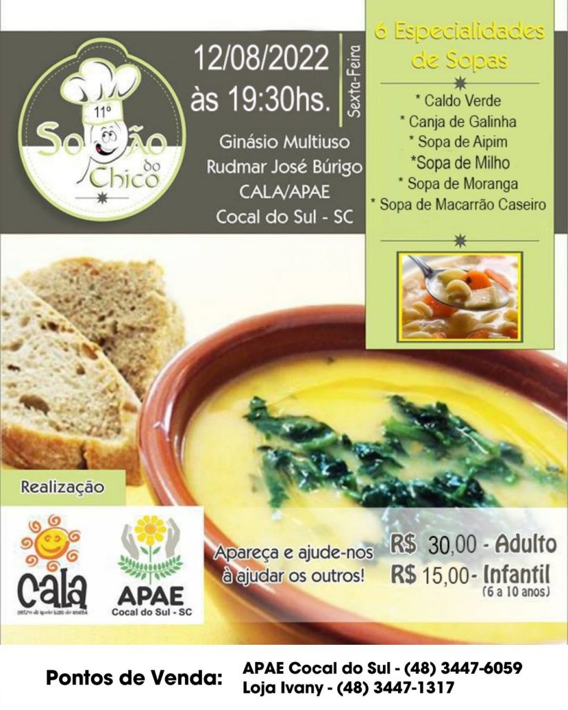 strong11o sopao do chico sera no dia 12 de agostostrong festa junina apae 2