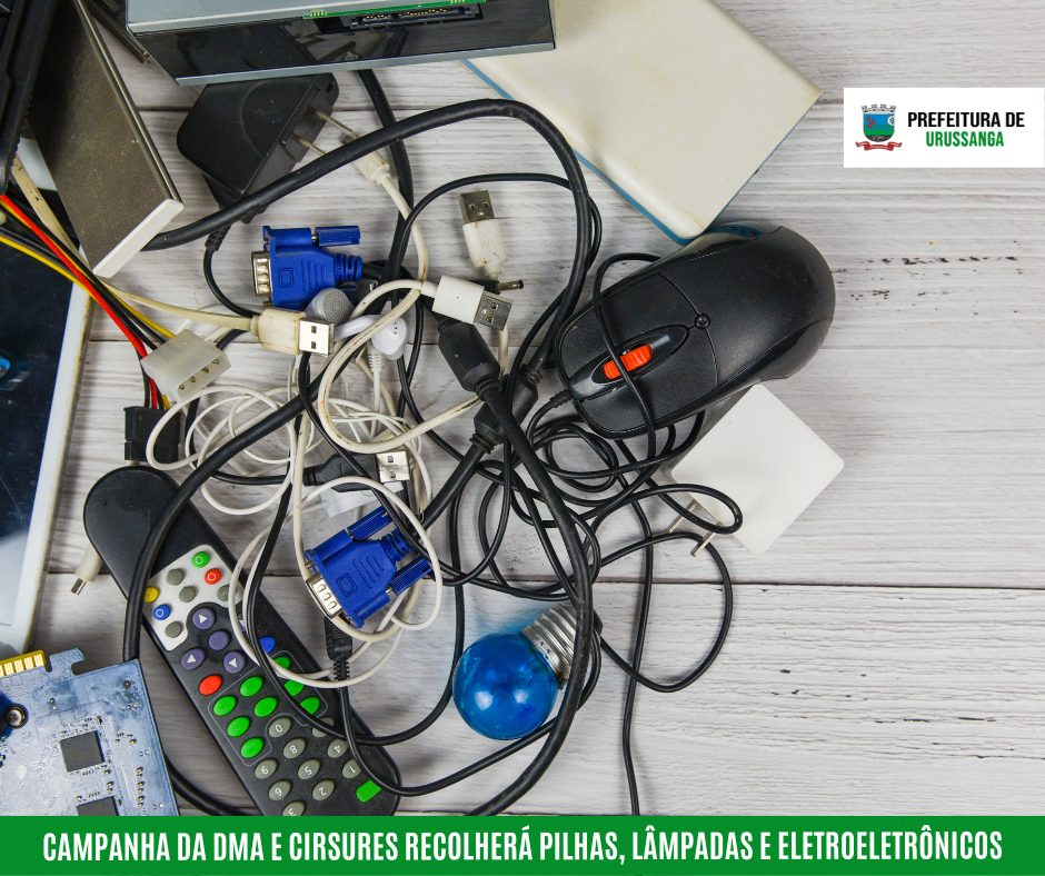 strongpenso logo destino campanha da dma e cirsures recolhera pilhas lampadas e eletroeletronicos em urussangastrong penso logo destino divulgacao arte by canva
