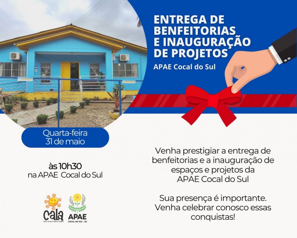 apae cocal do sul inaugura projetos e benfeitorias no dia 31 apae cocal do sul inaugura projetos e benfeitorias no dia 31 ldo loa story post para facebook 940 940 px 15 10 cm 4