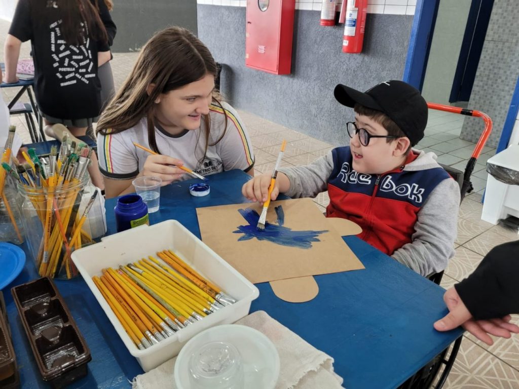 intercambio da prevencao acao realiza atividades colaborativas entre alunos da apae e escola municipal intercambio da prevencao matutino divulgacao 1