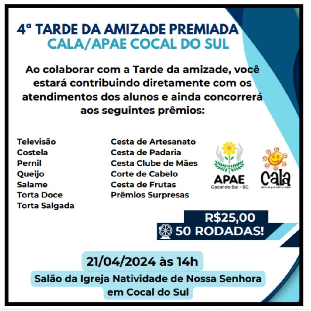 apae cocal do sul promove 4a tarde da amizade premiada com bingo beneficente de 50 rodadas apae cocal do sul promove 4a tarde da amizade premiada com bingo beneficente de 50 rodadas bingo apae