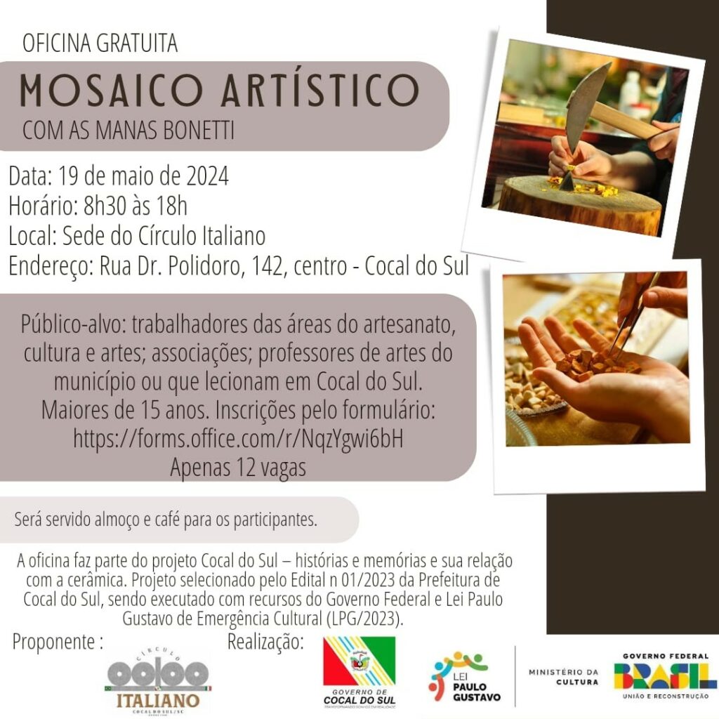 circulo italiano realizara oficina gratuita de mosaico artistico whatsapp image 2024 04 19 at 10.15.11