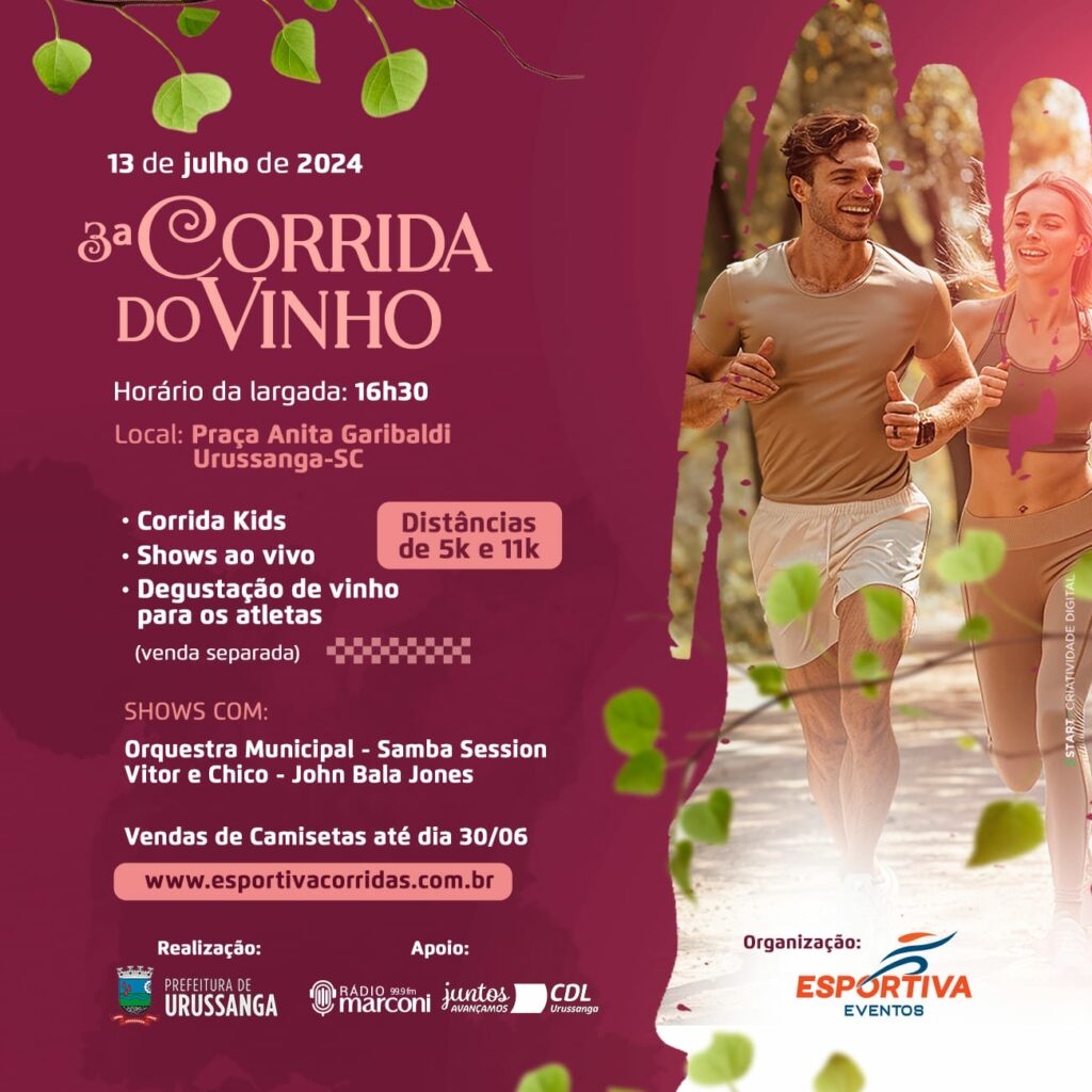 ultimos dias para inscricoes na 3a corrida do vinho corrida ok