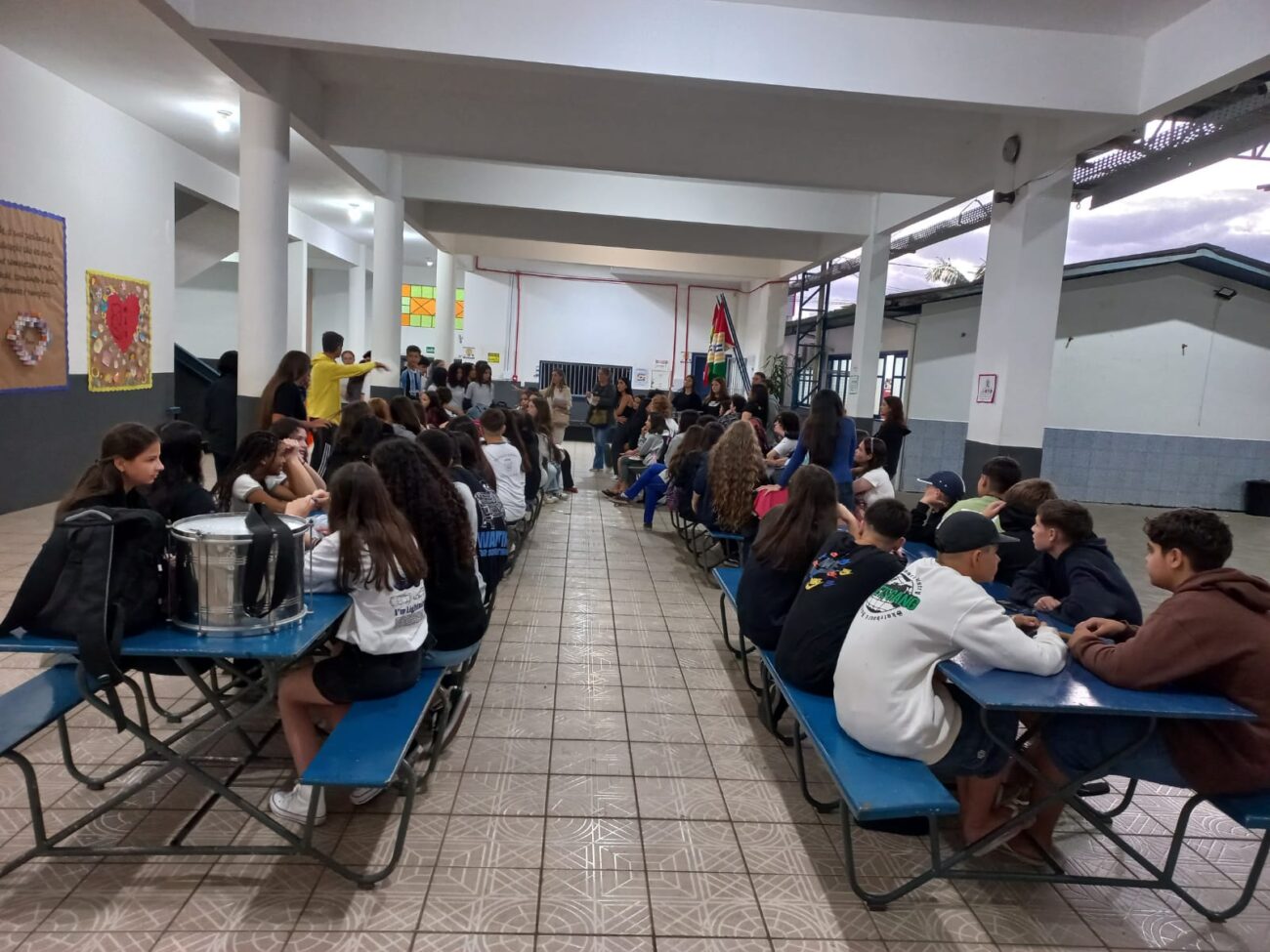banda marcial de cocal do sul inicia atividades com 100 estudantes banda marcial cocal do sul divulgacao