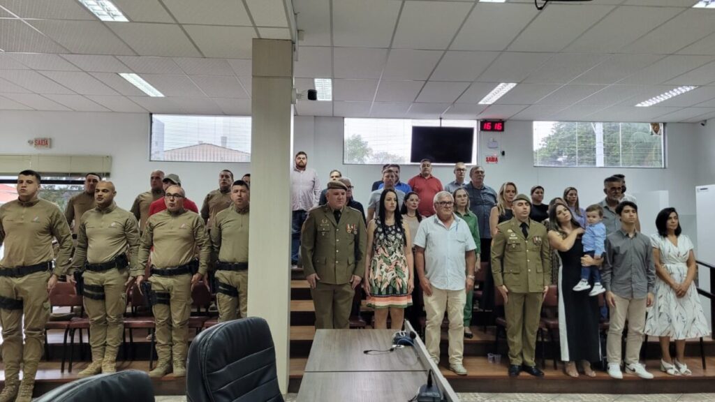 solenidade marca troca de comando da policia militar de cocal do sul troca de comando pm por ana paula nesi 17