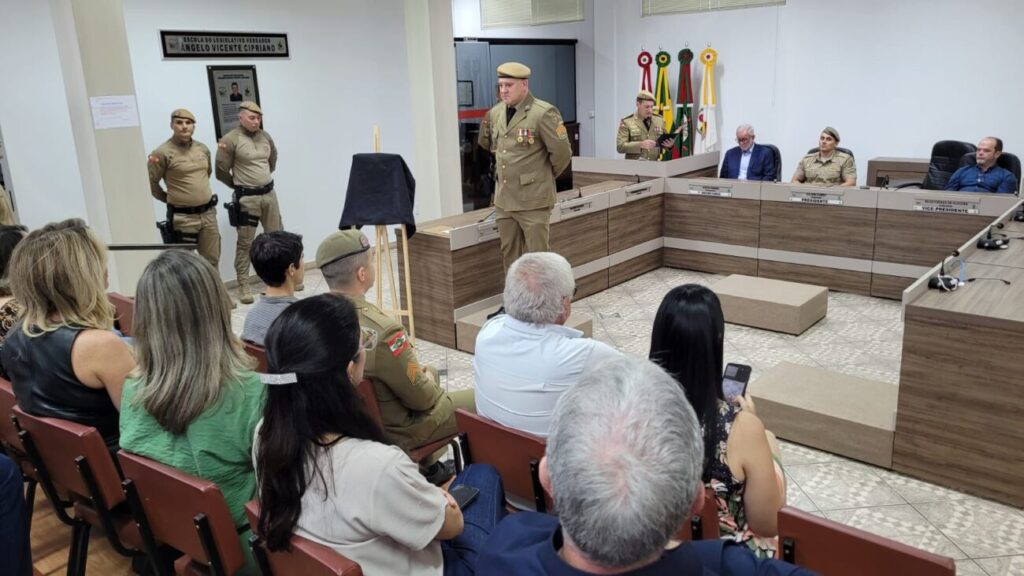 solenidade marca troca de comando da policia militar de cocal do sul troca de comando pm por ana paula nesi 19