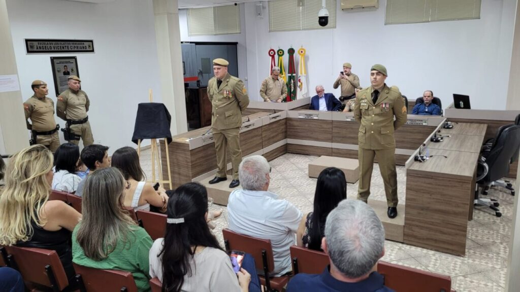 solenidade marca troca de comando da policia militar de cocal do sul troca de comando pm por ana paula nesi 21