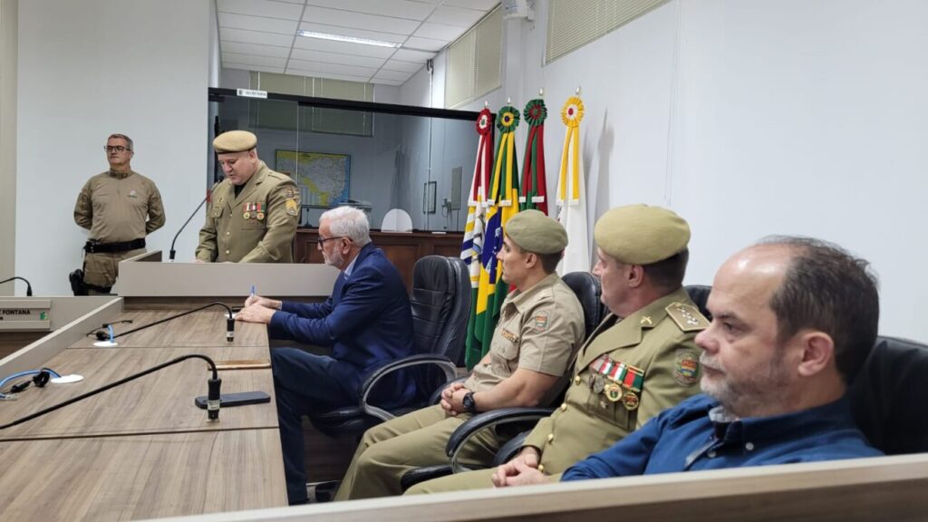 solenidade marca troca de comando da policia militar de cocal do sul troca de comando pm por ana paula nesi 8