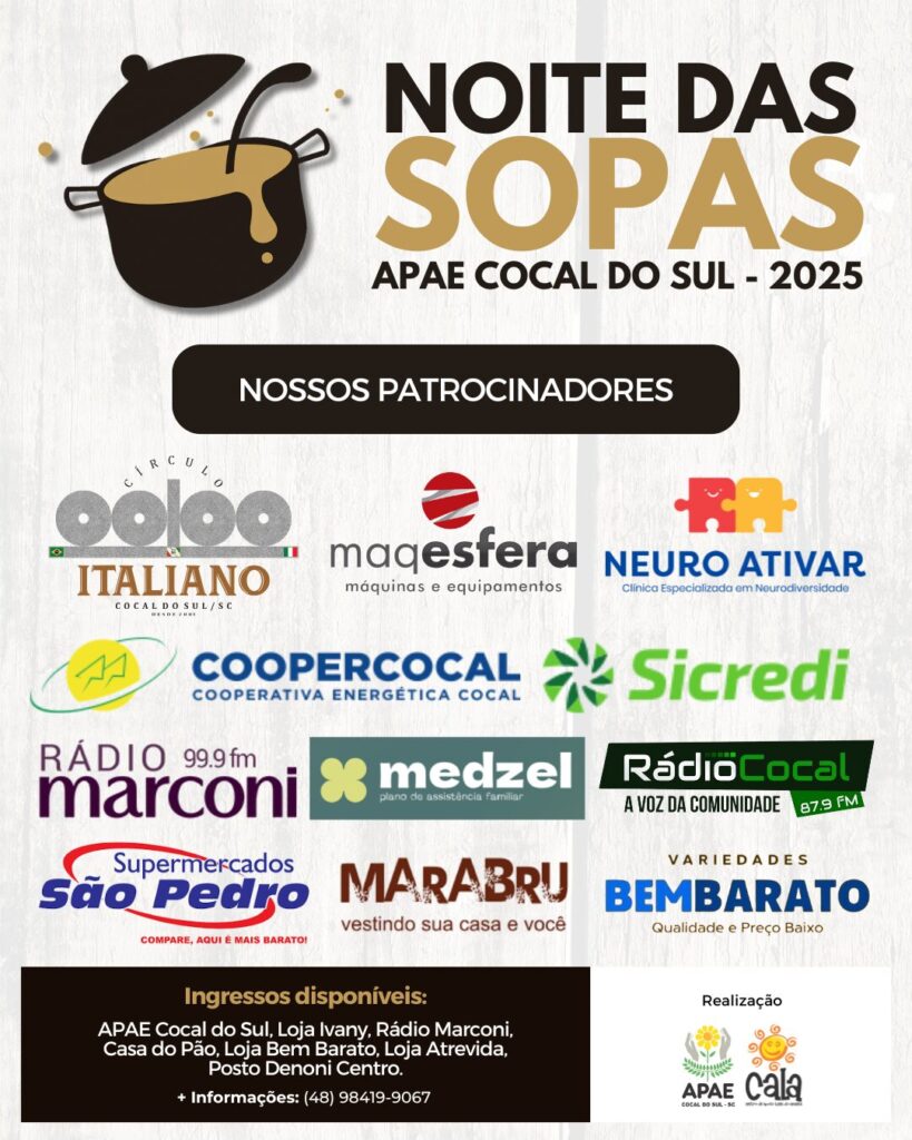 apae de cocal do sul celebra uniao e sabor em mais uma edicao da noite das sopas apae de cocal do sul celebra uniao e sabor em mais uma edicao da noite das sopas noite das sopas banner 5