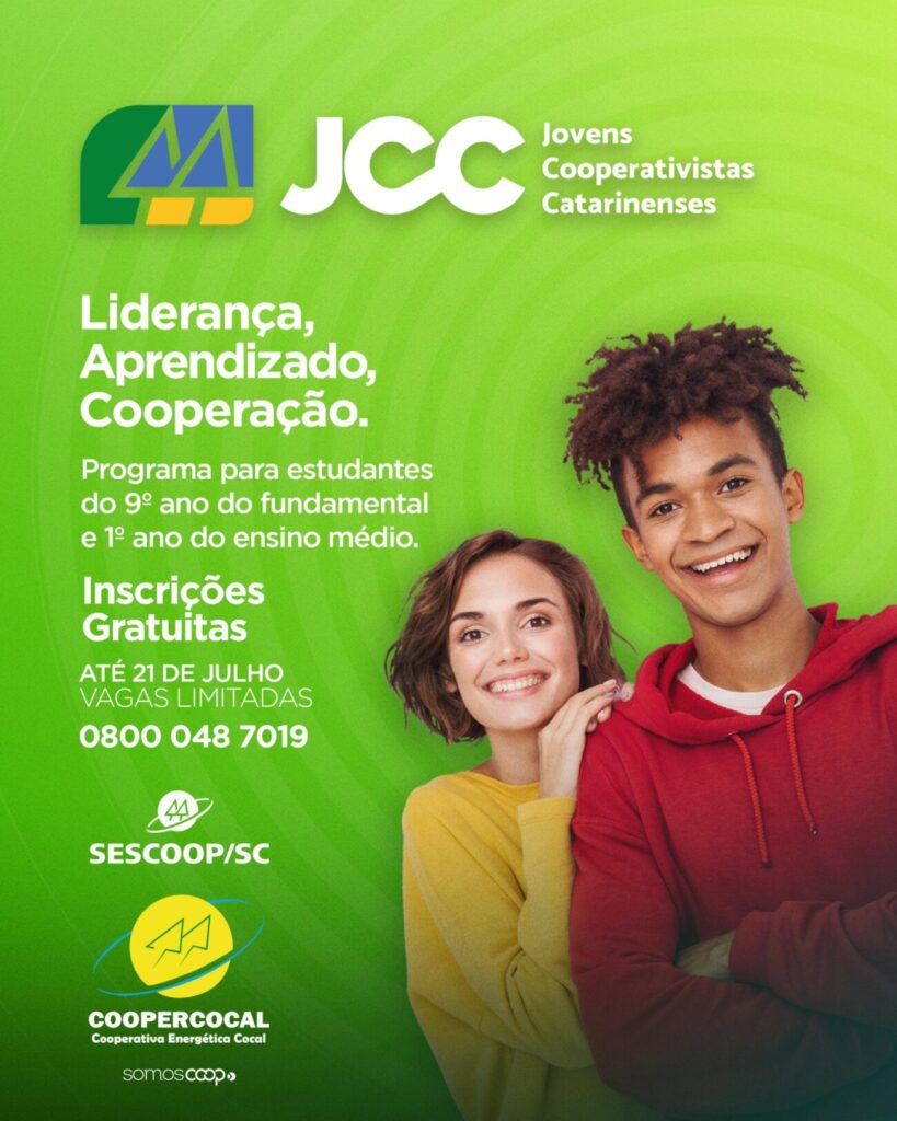 inscricoes abertas para o programa jovens cooperativistas da coopercocal jovens cooperativistas divulgacao