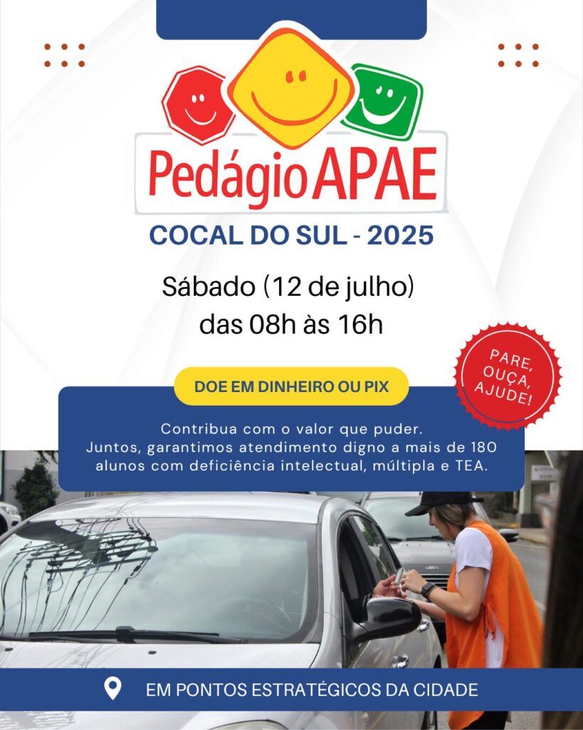 pare ouca e ajude apae cocal do sul promove pedagio solidario no dia 12 de julho pare ouca e ajude apae cocal do sul promove pedagio solidario no dia 12 de julho pedagio da apae 1