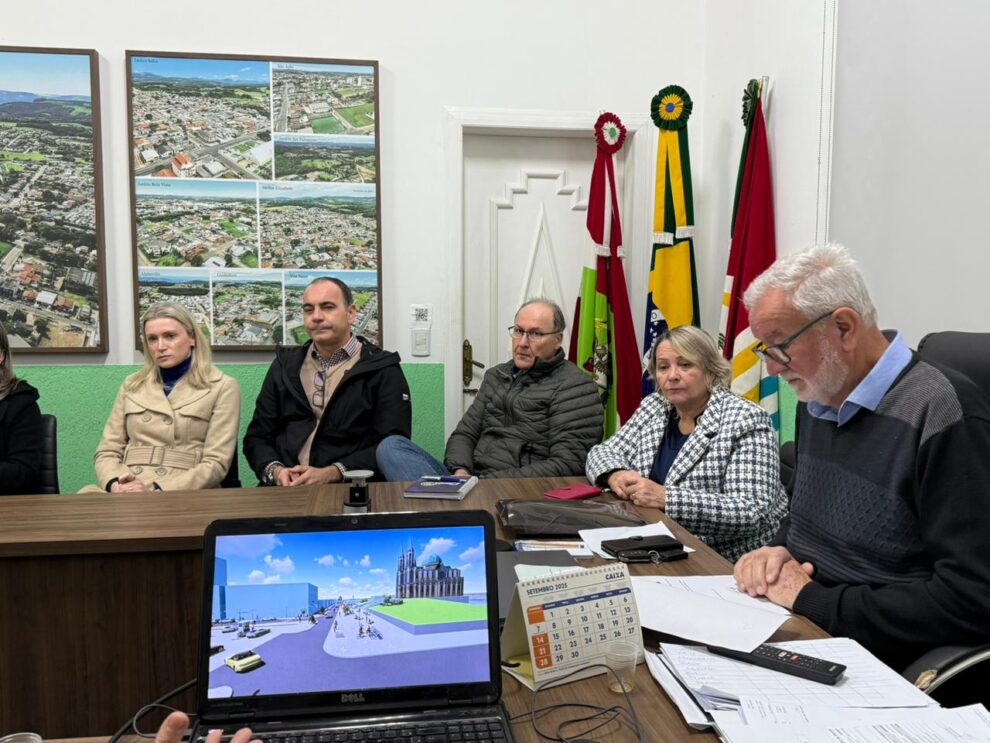 entidades conhecem projeto da segunda etapa do binario de cocal do sul reuniao do binario