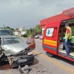 colisao traseira deixa homem ferido na sc 108 em cocal do sul acidente envolvendo carro e caminhao aconteceu no inicio da tarde no bairro centro img 20260108 wa0012