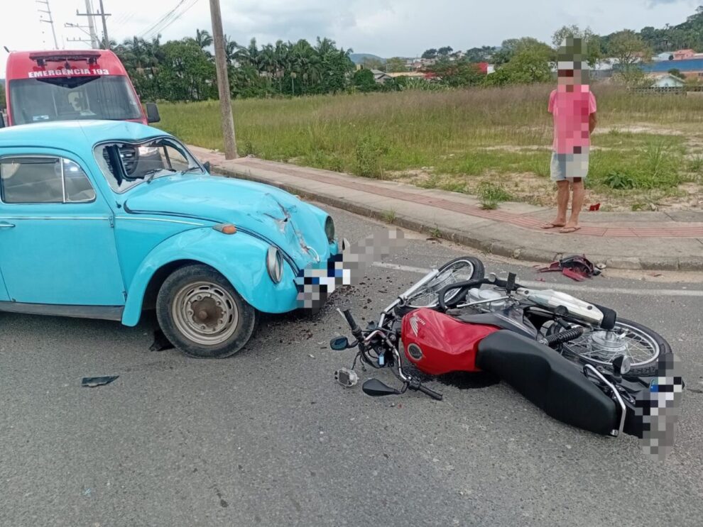 motociclista fica ferido em acidente no centro de cocal do sul whatsapp image 2026 03 18 at 17.30.36