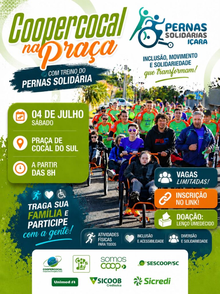 inscricoes abertas para o treinao pernas solidarias acao que promove inclusao e emocao atraves do esporte no dia 4 de julho pernas solidarias divulgacao