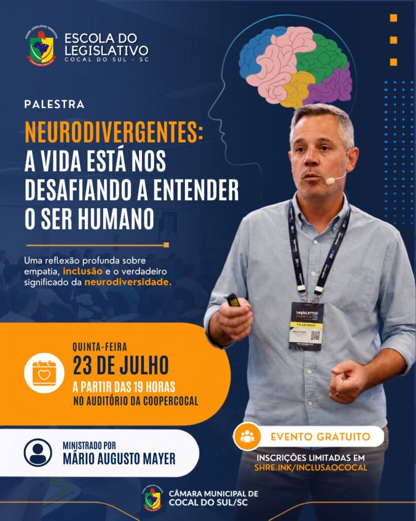 escola do legislativo promove palestra sobre neurodivergencia e inclusao em cocal do sul palestra escola legislativo