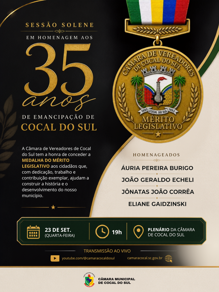 camara de cocal do sul realizara sessao solene em homenagem aos 35 anos de emancipacao 23 de setembro quarta feira 1 768x1024 camara de cocal do sul realizara sessao solene em homenagem aos 35 anos de 1