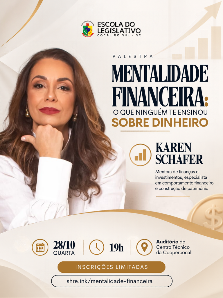escola do legislativo promove palestra sobre mentalidade financeira em cocal do sul karen escola do legislativo 1 768x1024 escola do legislativo promove palestra sobre mentalidade financeira em cocal 1 1
